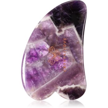 Crystallove Amethyst Gua Sha accesoriu de masaj - imagine 2